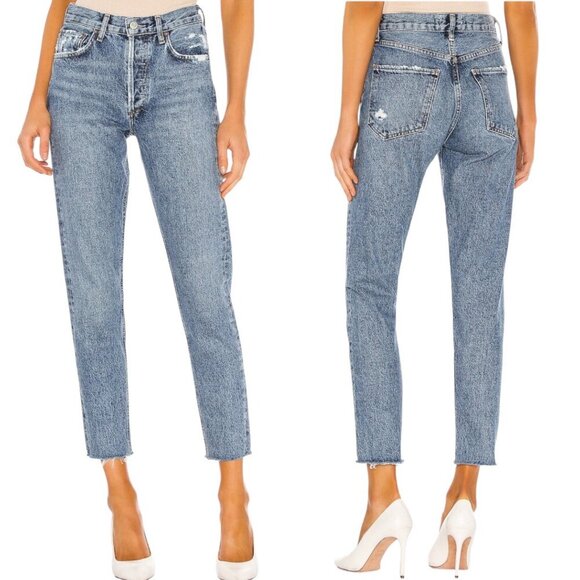 Agolde Jamie High Rise Classic Straight Leg Jeans Size 26 In Livestream Faded - Picture 1 of 16